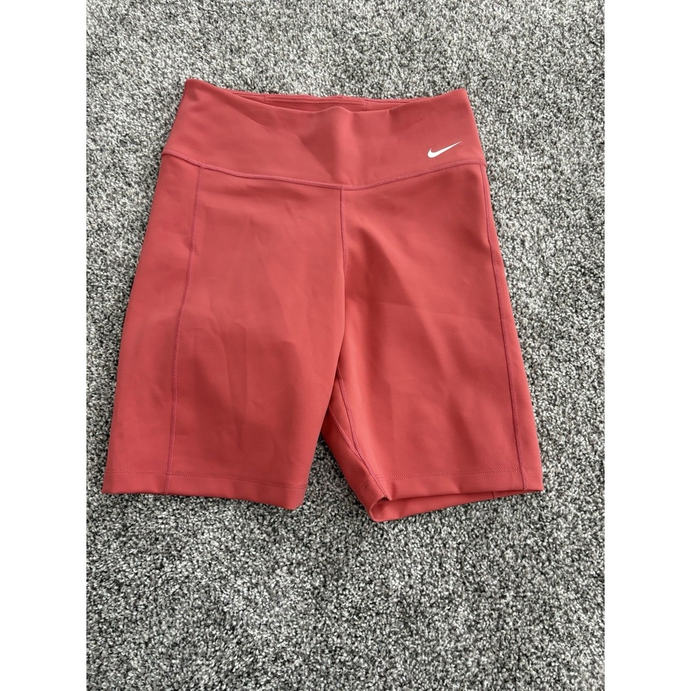 Nike‎ Women's High Waisted Biker Shorts Pink Size Small Stretch Performance NWOT